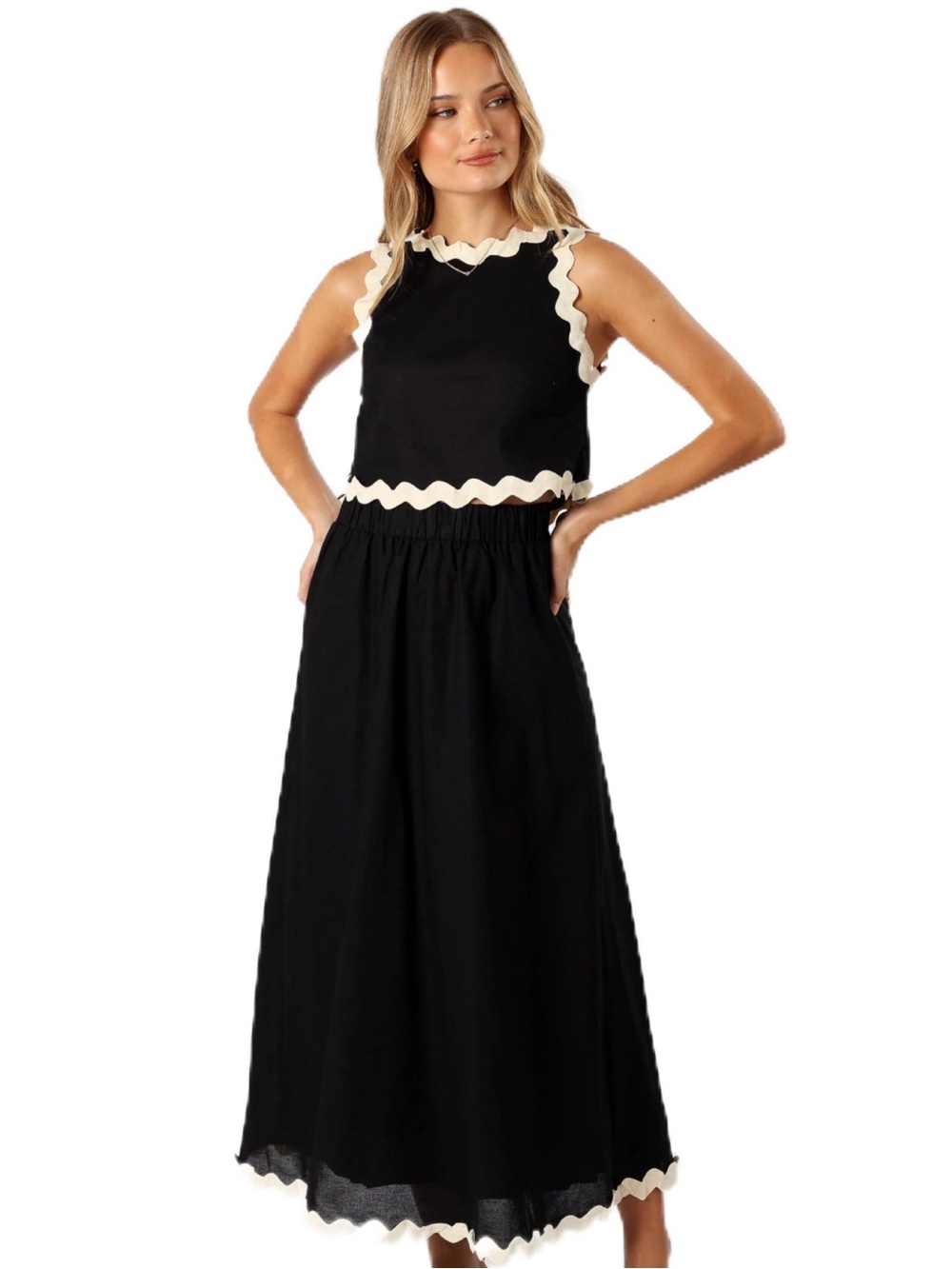NWT Petal & Pup Chrissy Two Piece Set - Black Cream